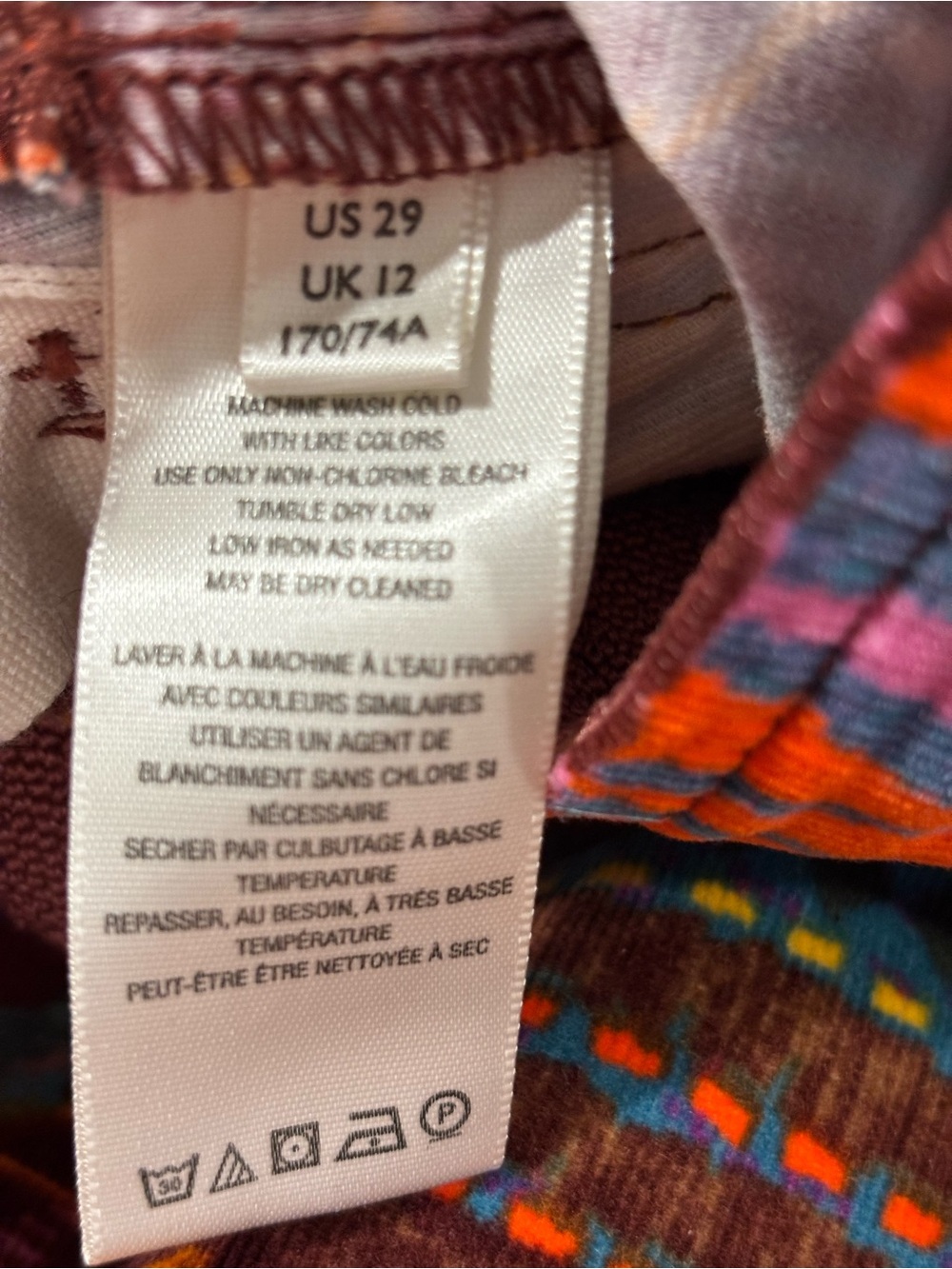 We The Free Printed Corduroy Pull-On Flare Pants Women’s US 29 - Picture 8 of 13